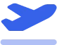 Blue airplane icon