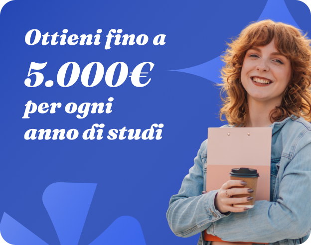 Studentessa universitaria felice per aver ottenuto un prestito studentesco